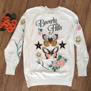 Wildfox Beverly Hills Butterflies Sweater XS
